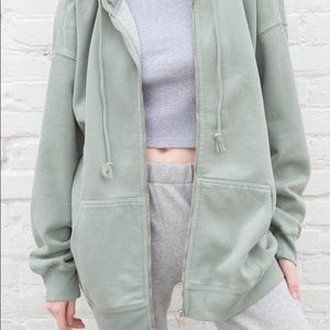 Brandy Melville Christy Hoodie Sage Green